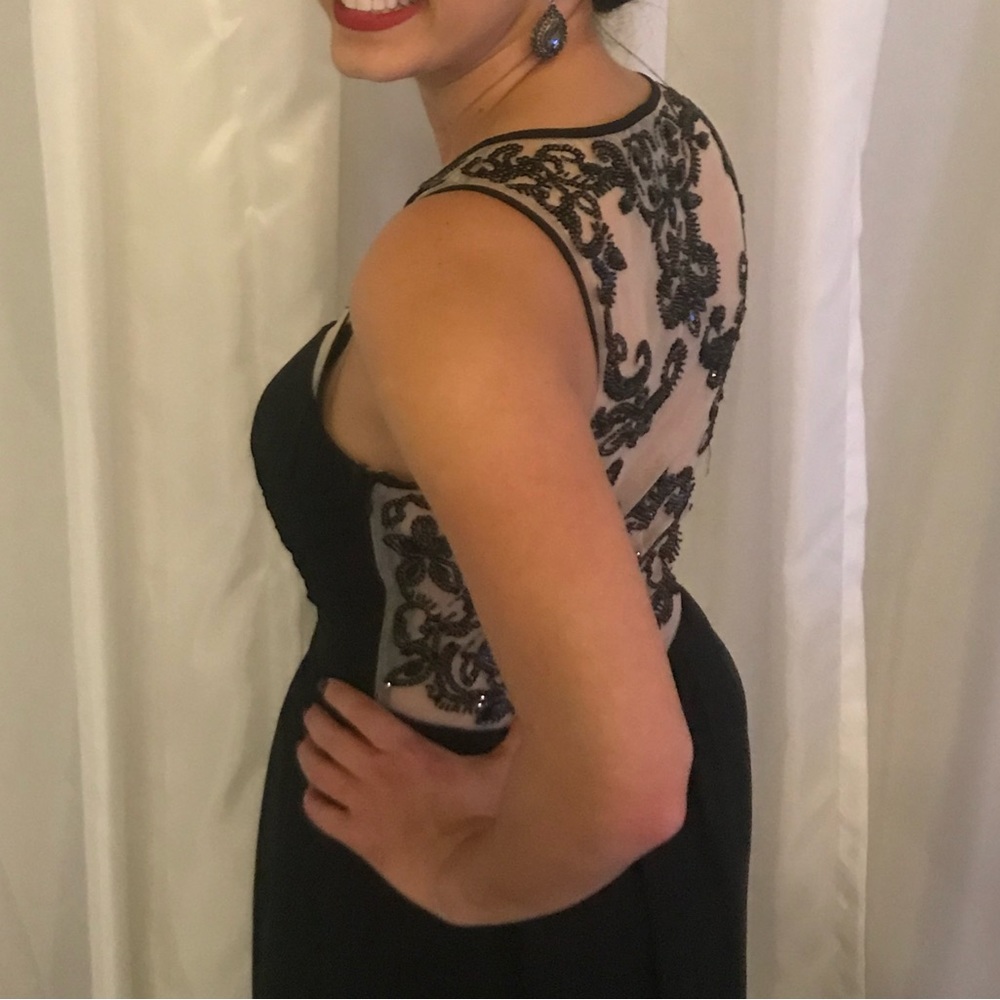 Black Formal Wedding Dress w/ sequin back